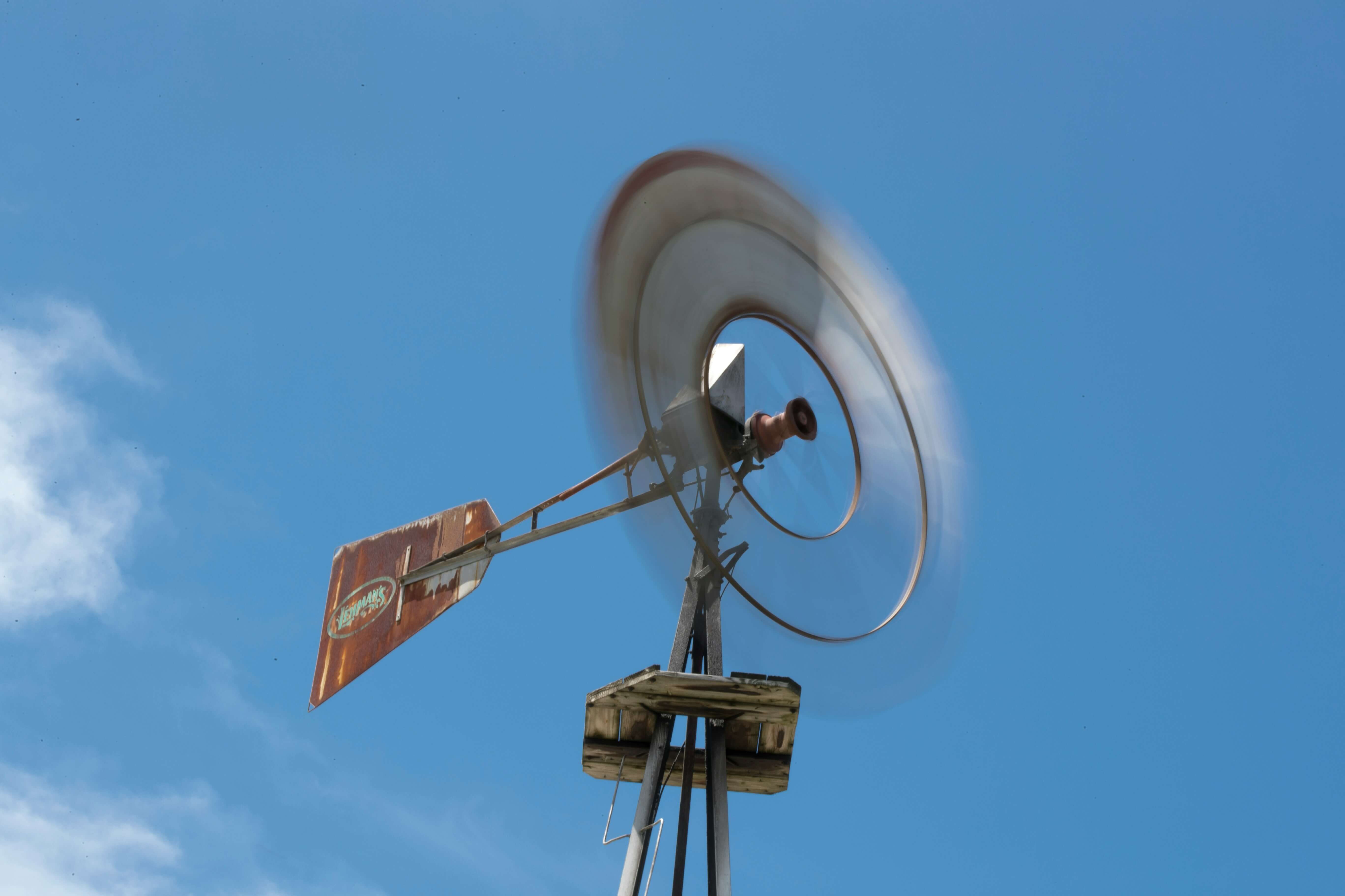 a wind vane measuring the wind direction and speed